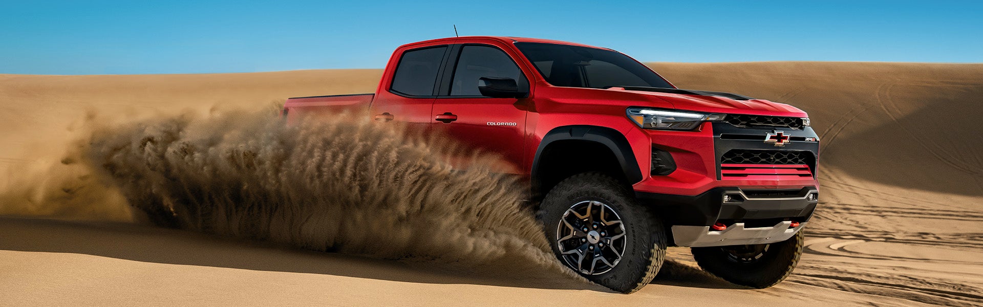 2024 Chevrolet Colorado driving in the desert