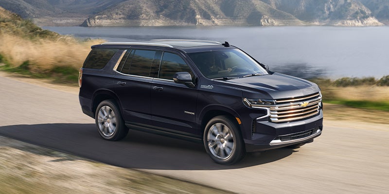 2024 Chevrolet Tahoe driving along the coast