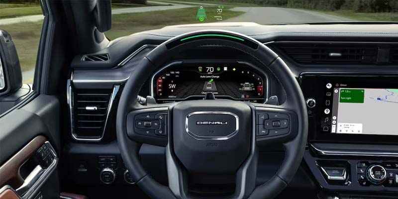2023 GMC Sierra at Doug Henry Chevrolet GMC steering wheel