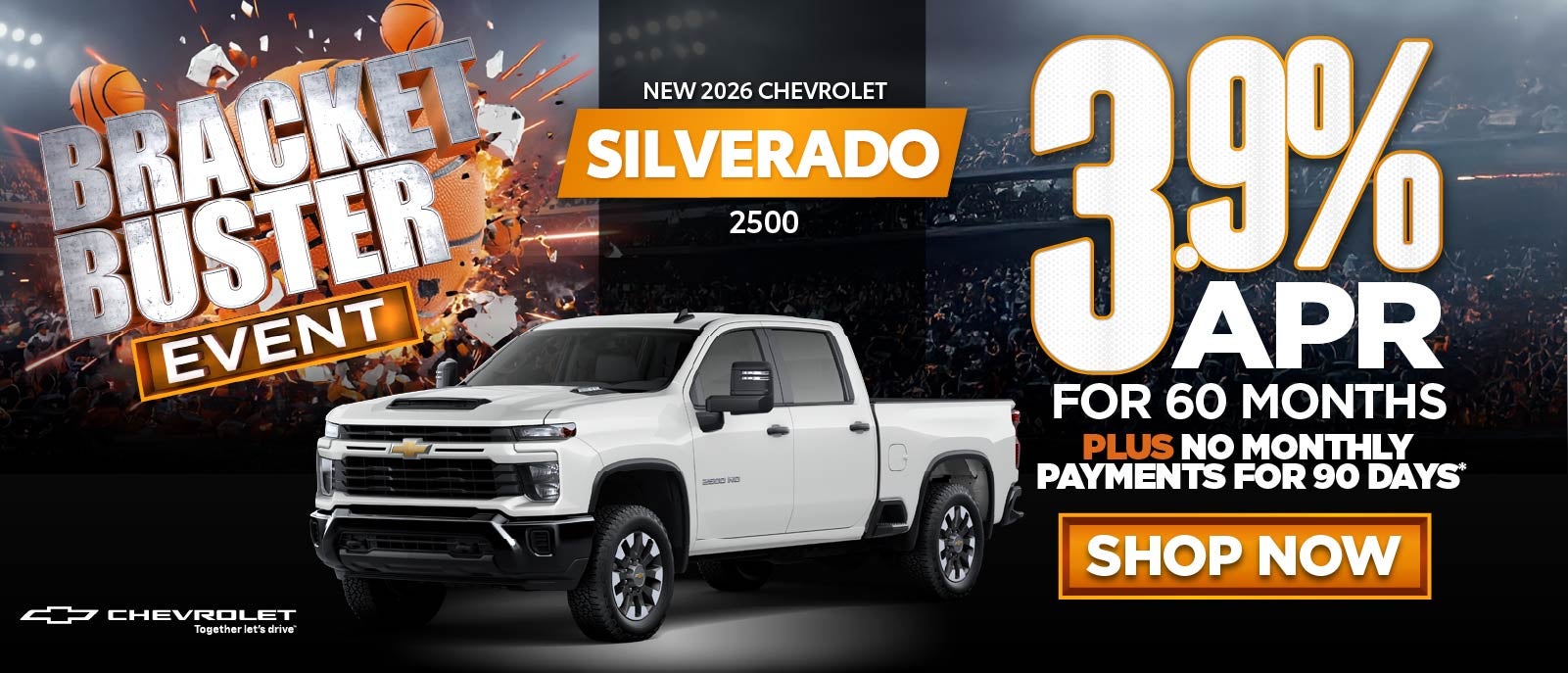 New 2026 Chevrolet Silverado 2500 HD	"3.9% APR for 60 months